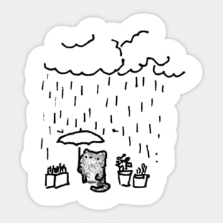 rain cat Sticker